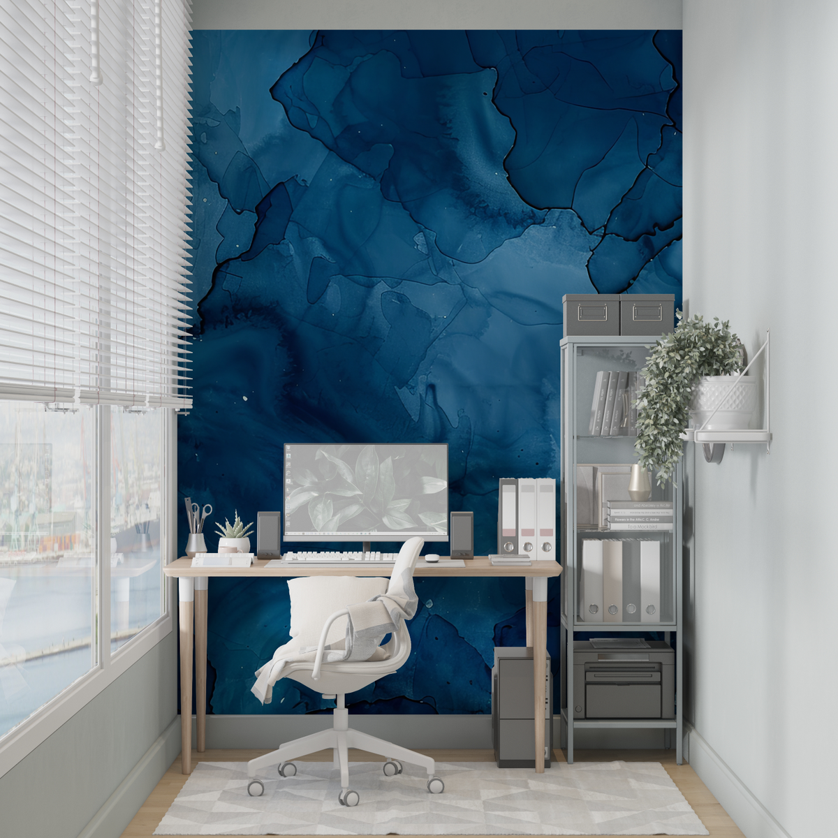 Papier Peint Bleu Marine