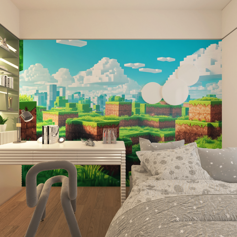 Papier Peint Gamer Minecraft Pixel Art