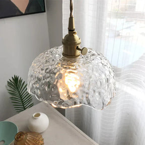 Lampe Suspendue en Laiton et Verre - Élégance Moderne et Installation Facile