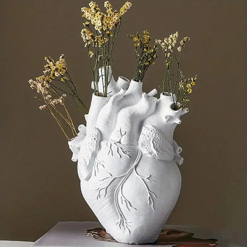 Vase en Céramique en Forme de Cœur - Décoration Romantique et Élégante