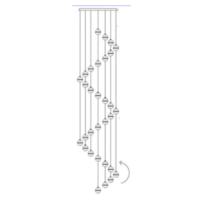 Luminaire Suspendu en Cristal - Éclairage Élégant et Réglable