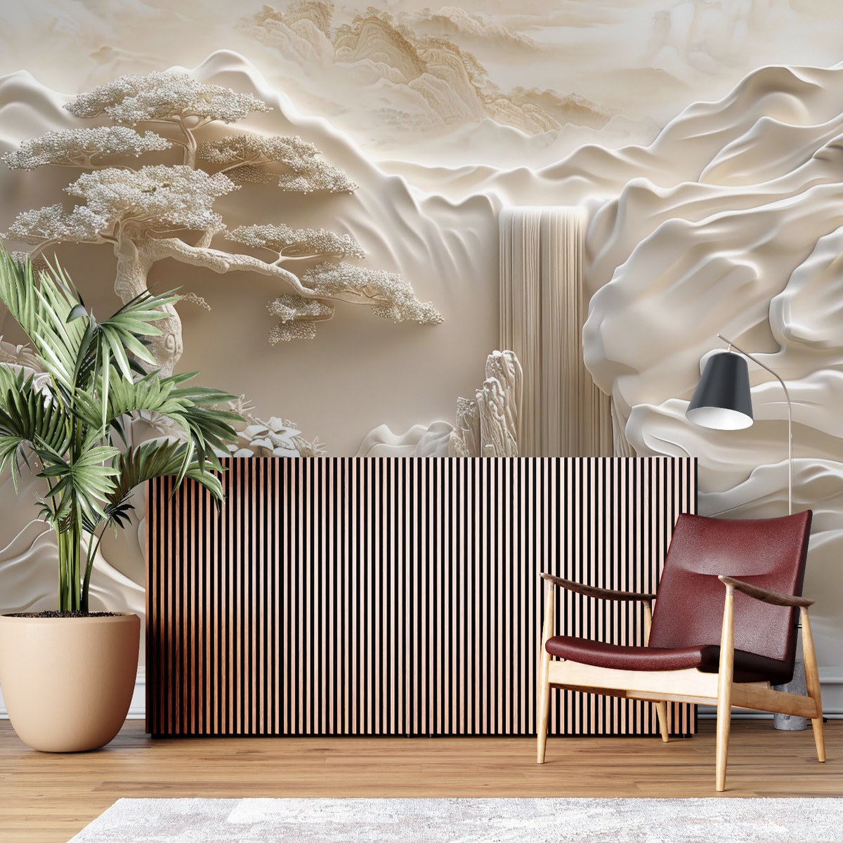 Trompe L'Oeil Zen Wallpaper