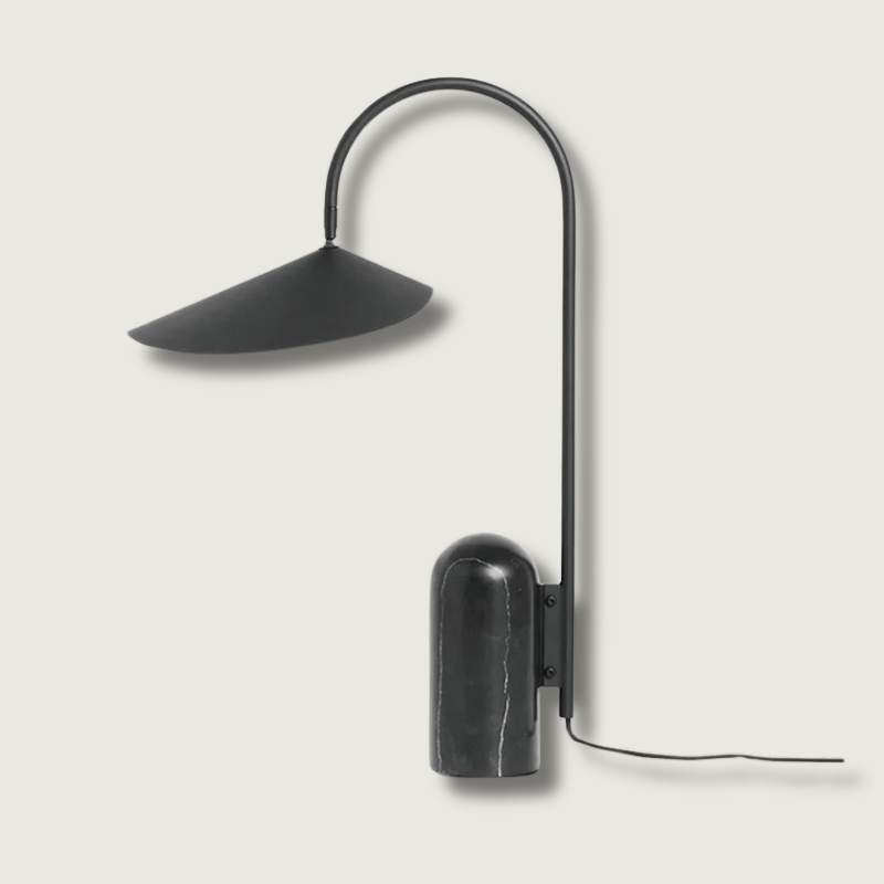 Lampe de Table Ajustable Contemporaine - Design Élégant en Marbre et Métal