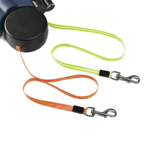 Laisse Double pour Chien - Lumière LED et Charnière Rotative 360°