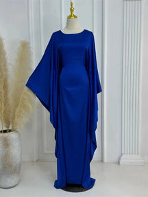 Robe Maxi Élégante pour Femmes - Manches en Cape et Confort Optimal