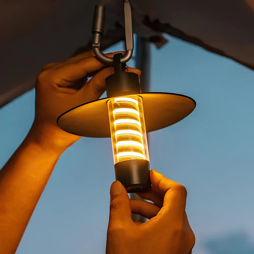 Lampe LED Portable Extérieure - Autonomie de 12 Heures et Étanche