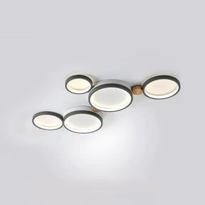Plafonnier Élégant Blanc et Gris - Design Moderne et Illumination Uniforme