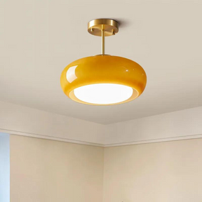 Éclairage Industriel Minimaliste - Design Élégant en Laiton et Verre
