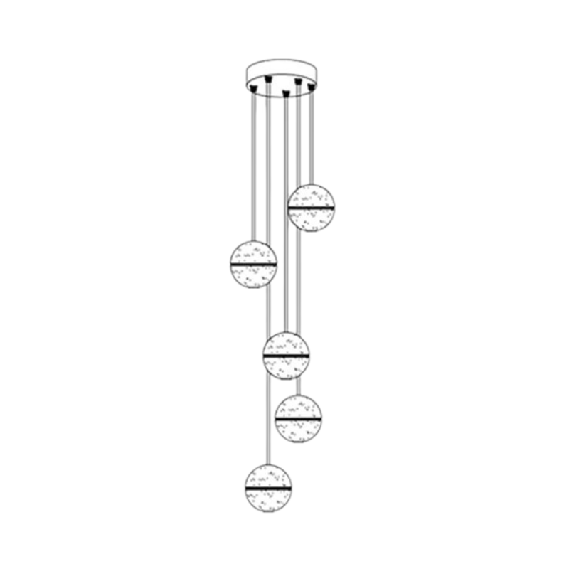 Luminaire Suspendu en Cristal - Éclairage Élégant et Réglable