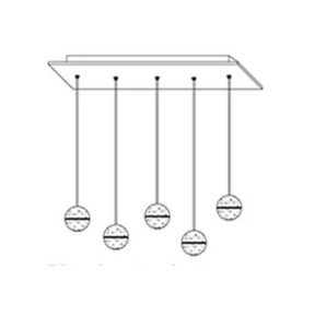Luminaire Suspendu en Cristal - Éclairage Élégant et Réglable
