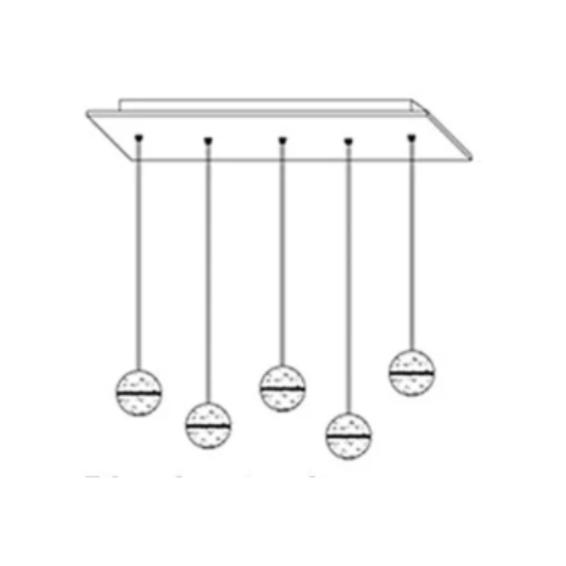 Luminaire Suspendu en Cristal - Éclairage Élégant et Réglable