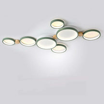 Plafonnier Élégant Blanc et Gris - Design Moderne et Illumination Uniforme