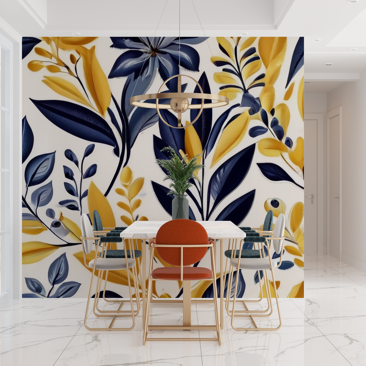 Blue Yellow Wallpaper