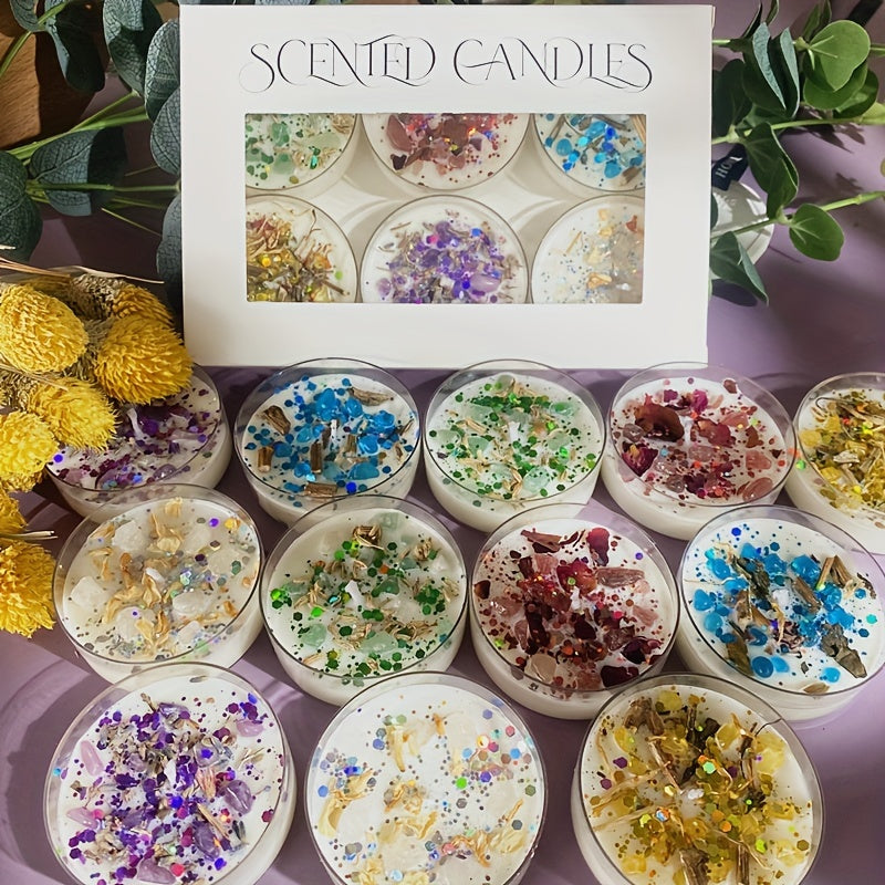 Bougies Parfumées de Luxe - Ambiance Romantique avec Cristaux