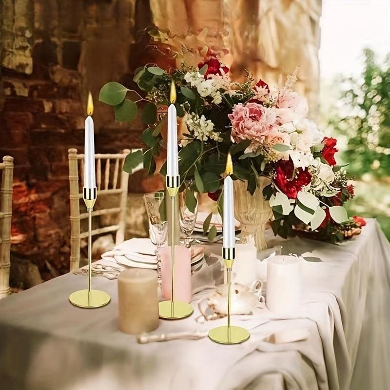 Ensemble de Candelabres Noir et Or - Luxe Élégant pour Événements Spéciaux