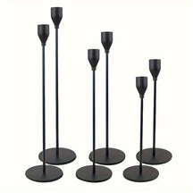 Ensemble de Candelabres Noir et Or - Luxe Élégant pour Événements Spéciaux