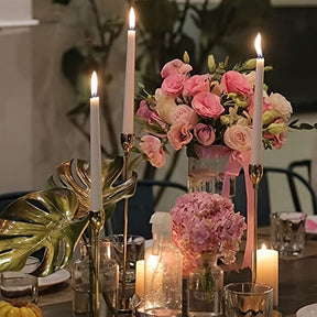 Ensemble de Candelabres Noir et Or - Luxe Élégant pour Événements Spéciaux