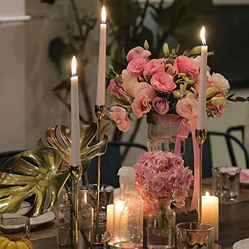 Ensemble de Candelabres Noir et Or - Luxe Élégant pour Événements Spéciaux