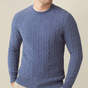 Pull en Maille Torsadée pour Hommes - Confort Douillet en Cachemire
