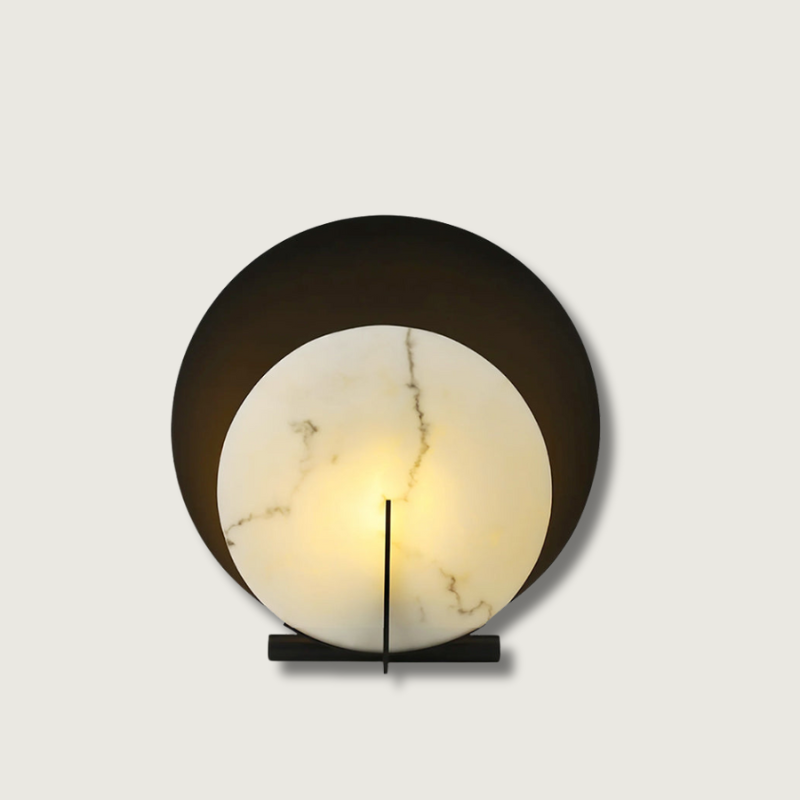 Lampe en Albâtre Élégante - Éclairage Subtil et Touche de Luxe