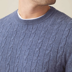 Pull en Maille Torsadée pour Hommes - Confort Douillet en Cachemire