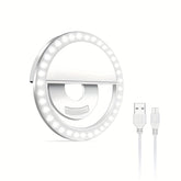 Lampe Anneau LED pour Selfie - Éclairage Doux et Rechargeable