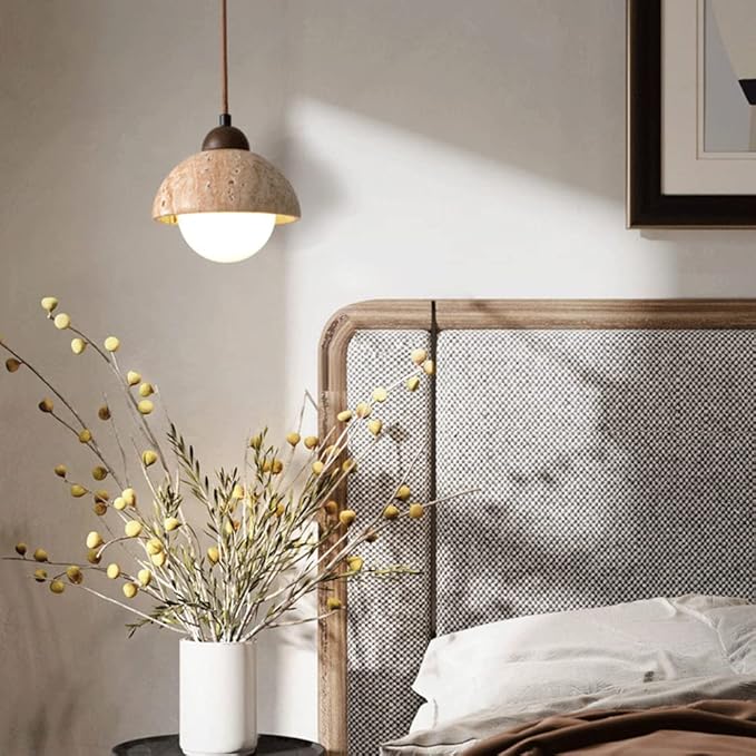 Suspension en Marbre Naturel - Éclairage Élégant et Durable