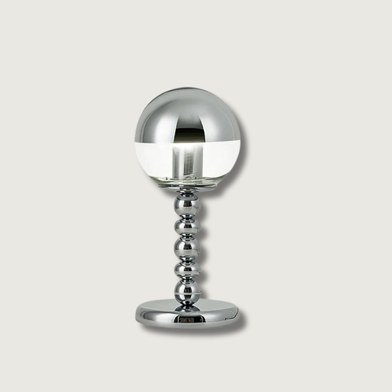 Lampe de Table Chrome Minimaliste - Design Élégant et Compact