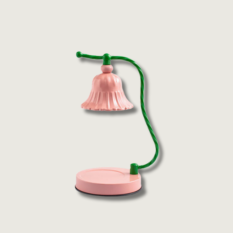 Lampe de Table en Verre Rose - Design Élégant et Atmosphère Charmante