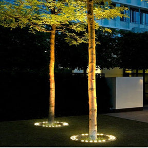 Projecteurs de Jardin pour Arbres - Lumières LED Blanc Chaud et Élégantes