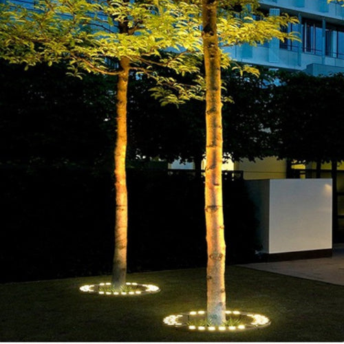 Projecteurs de Jardin pour Arbres - Lumières LED Blanc Chaud et Élégantes
