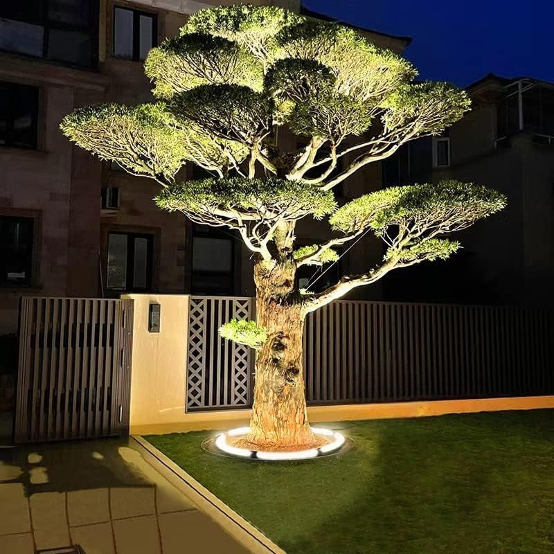 Projecteurs de Jardin pour Arbres - Lumières LED Blanc Chaud et Élégantes