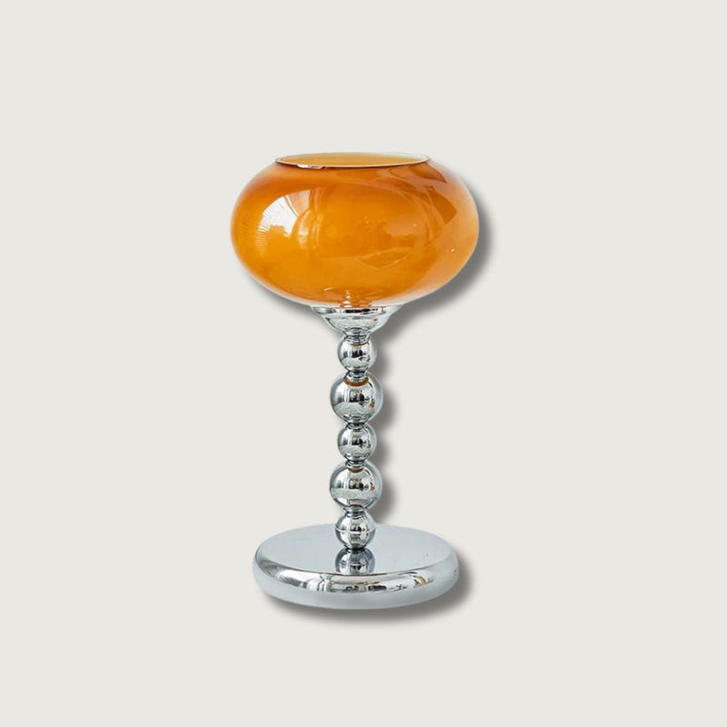 Lampe de Table Futuriste en Verre - Design Élégant avec Finition Chrome
