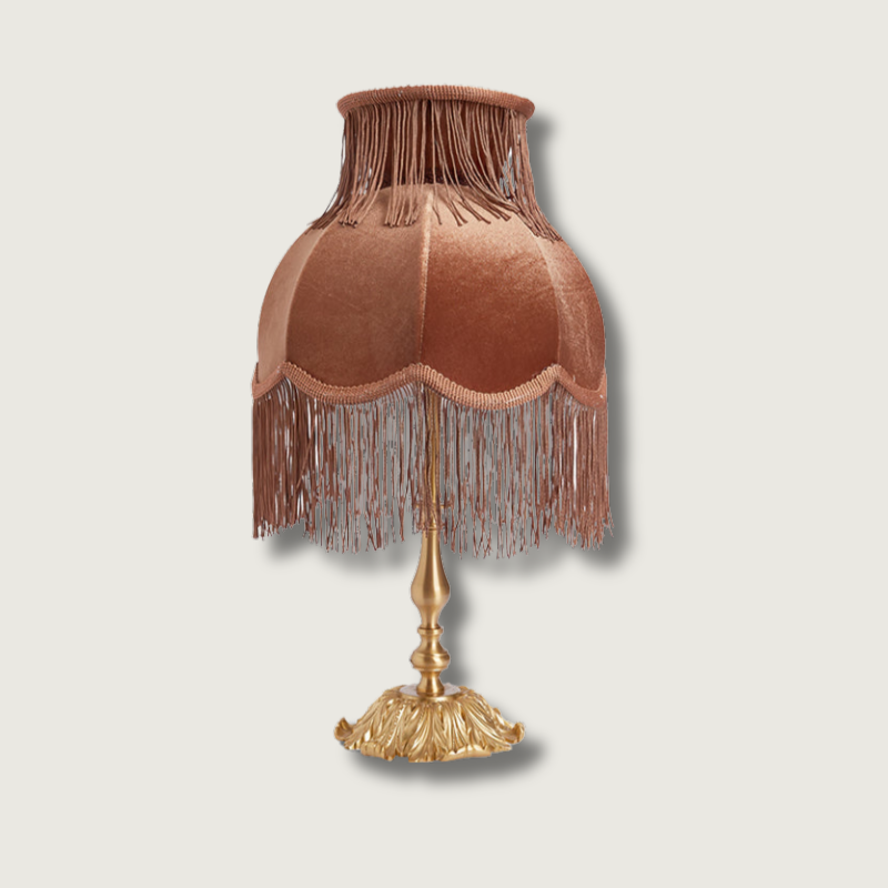 Lampe en Laiton Moderne avec Franges - Éclairage Chaleureux et Élégant