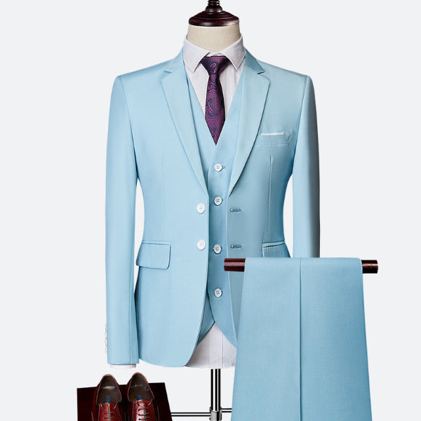 Costume Ajusté 3 Pièces pour Hommes - Élégance et Confort pour Événements Formels