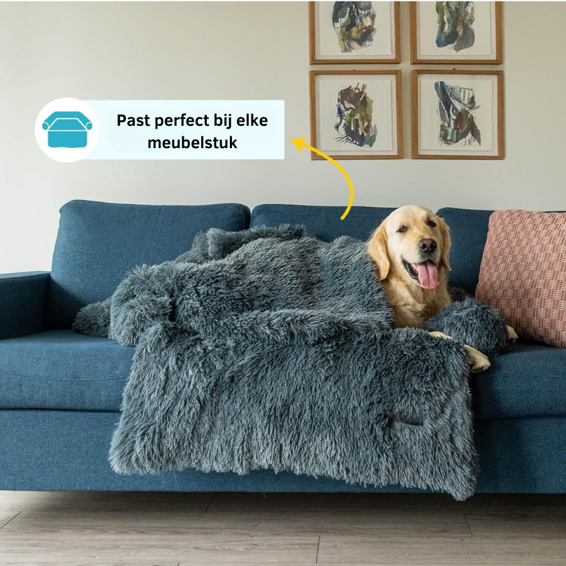 Couverture Apaisante pour Chien - Tissu Doux et Lavable en Machine