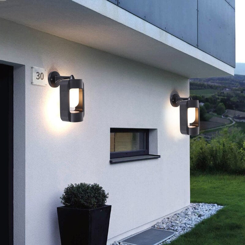 Lampe d'extérieur en Verre Ambre - Élégante et Résistante aux Intempéries