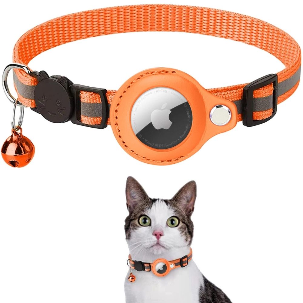 Collier GPS pour Chat Sécurisé - Design Réfléchissant et Dégagement Rapide