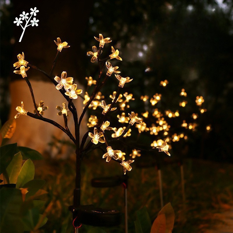 Lampes Solaires de Jardin - Éclairage Écologique avec 15 LED Blanches