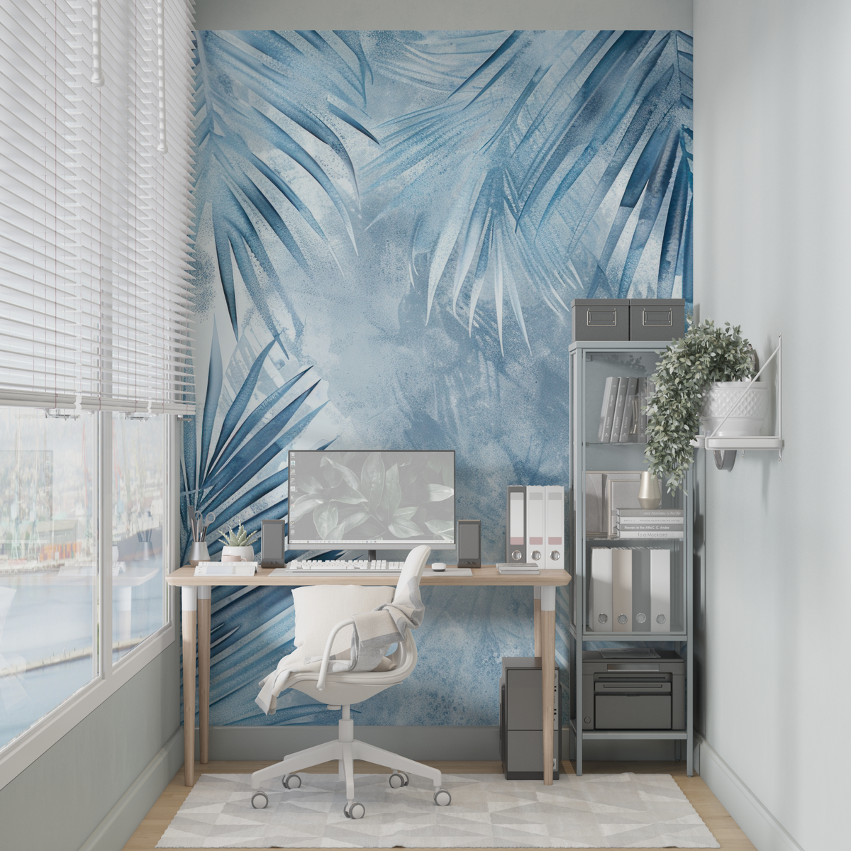 Papier Peint Bleu Clair