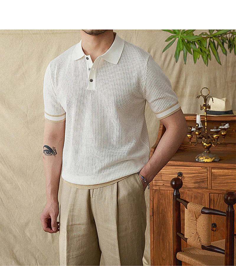 Polo en Coton Mercerisé pour Homme - Confort Luxueux et Élégance Intemporelle