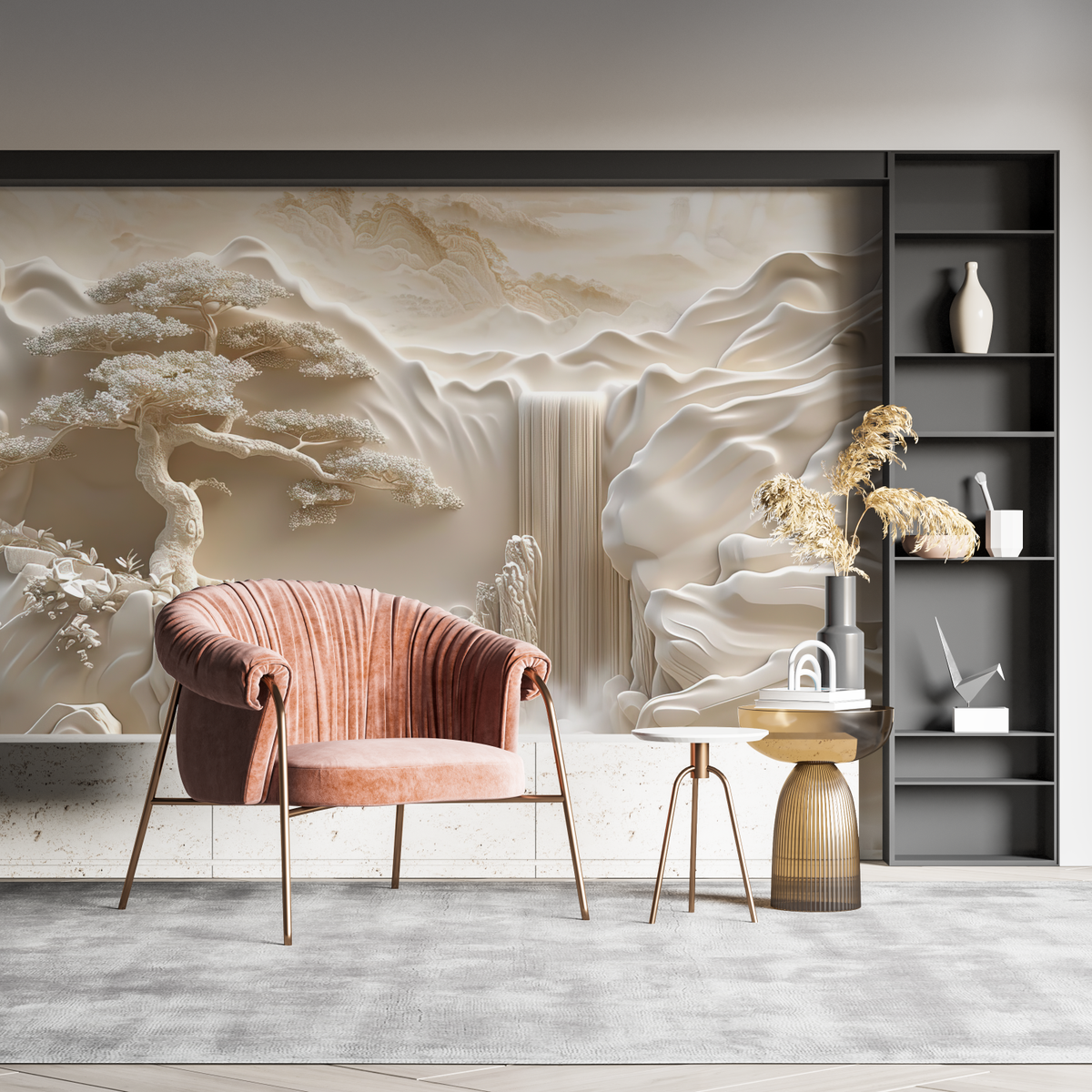 Trompe L'Oeil Zen Wallpaper