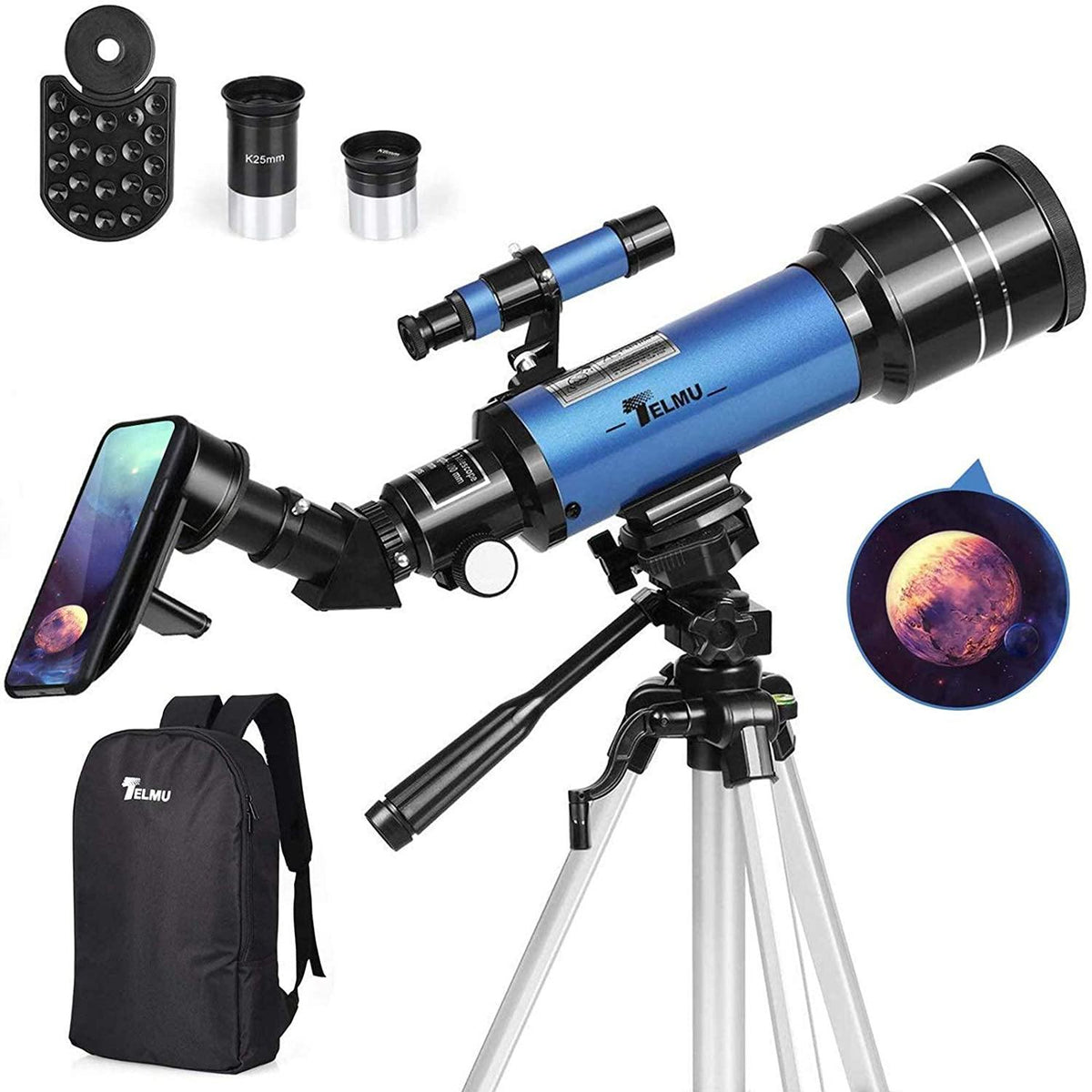 Télescope Astronomique 70mm Ajustable - Grossissement Puissant et Vision Claire