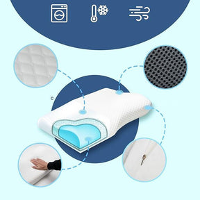 Oreiller Anti-Ronflement Ergonomique - Soutien Optimal pour Sommeil Paisible