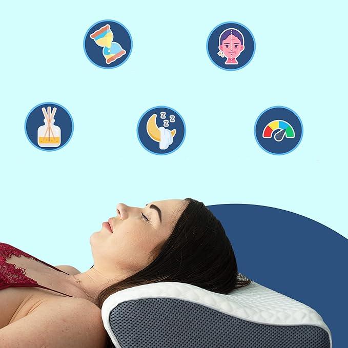 Oreiller Anti-Ronflement Ergonomique - Soutien Optimal pour Sommeil Paisible