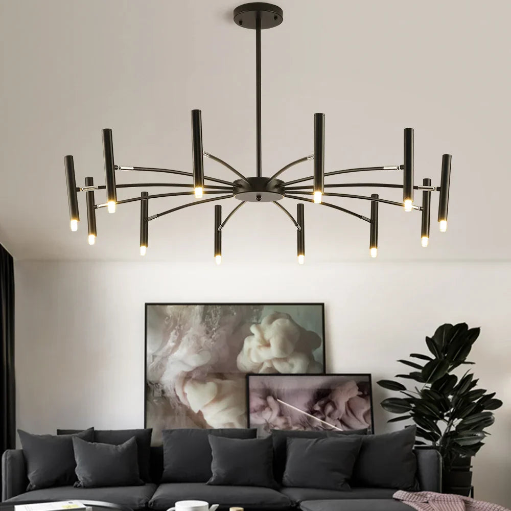 Lustre LED Moderne avec Têtes Réglables - Élégance et Efficacité Énergétique