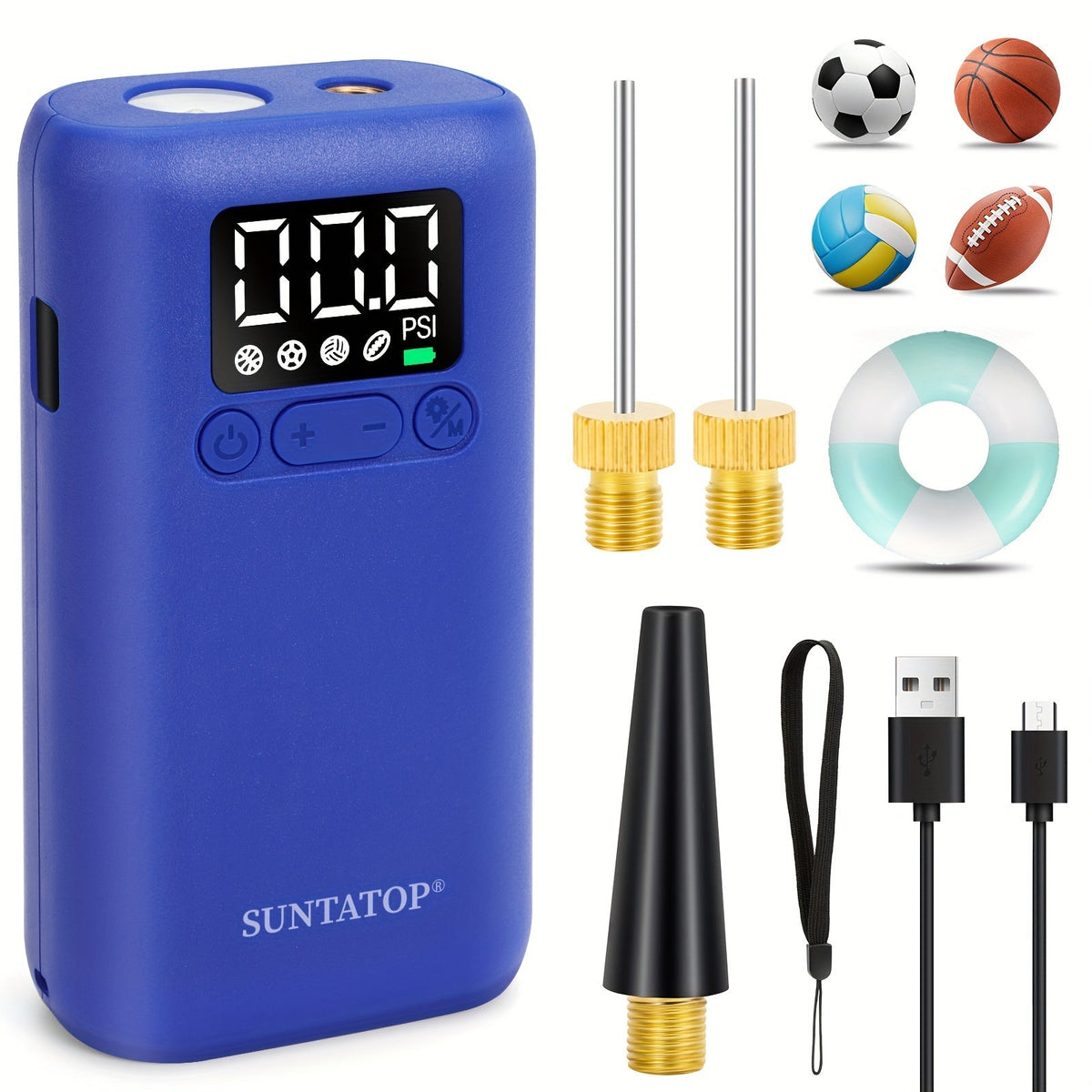 Pompe à Ballon Électrique Automatique - Gonflage Rapide avec Lumière LED