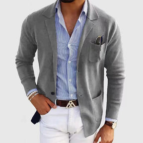 Blazer Décontracté en Polyester pour Hommes - Confort et Élégance pour Toutes Occasions