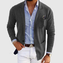 Blazer Décontracté en Polyester pour Hommes - Confort et Élégance pour Toutes Occasions