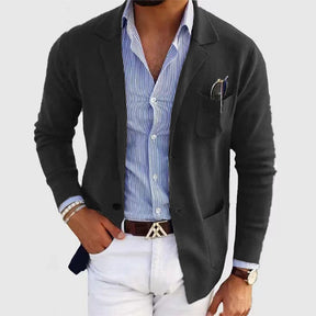 Blazer Décontracté en Polyester pour Hommes - Confort et Élégance pour Toutes Occasions